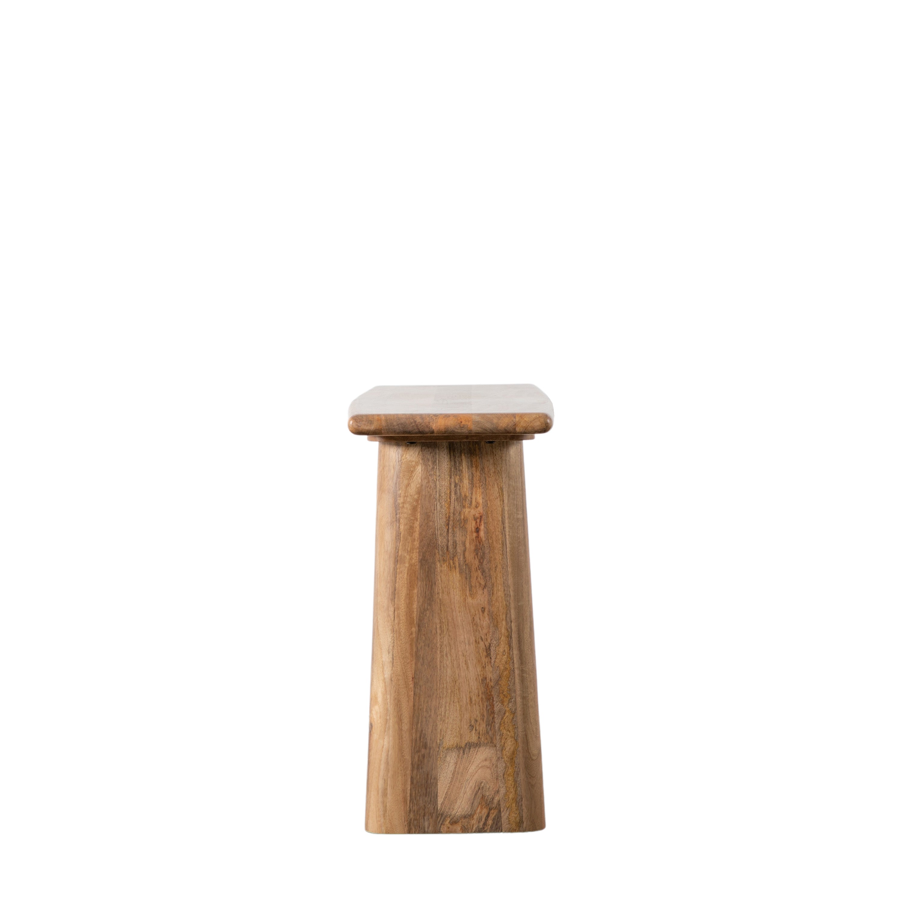 Hoffler Soft Curved Solid Mango Wood Console Table